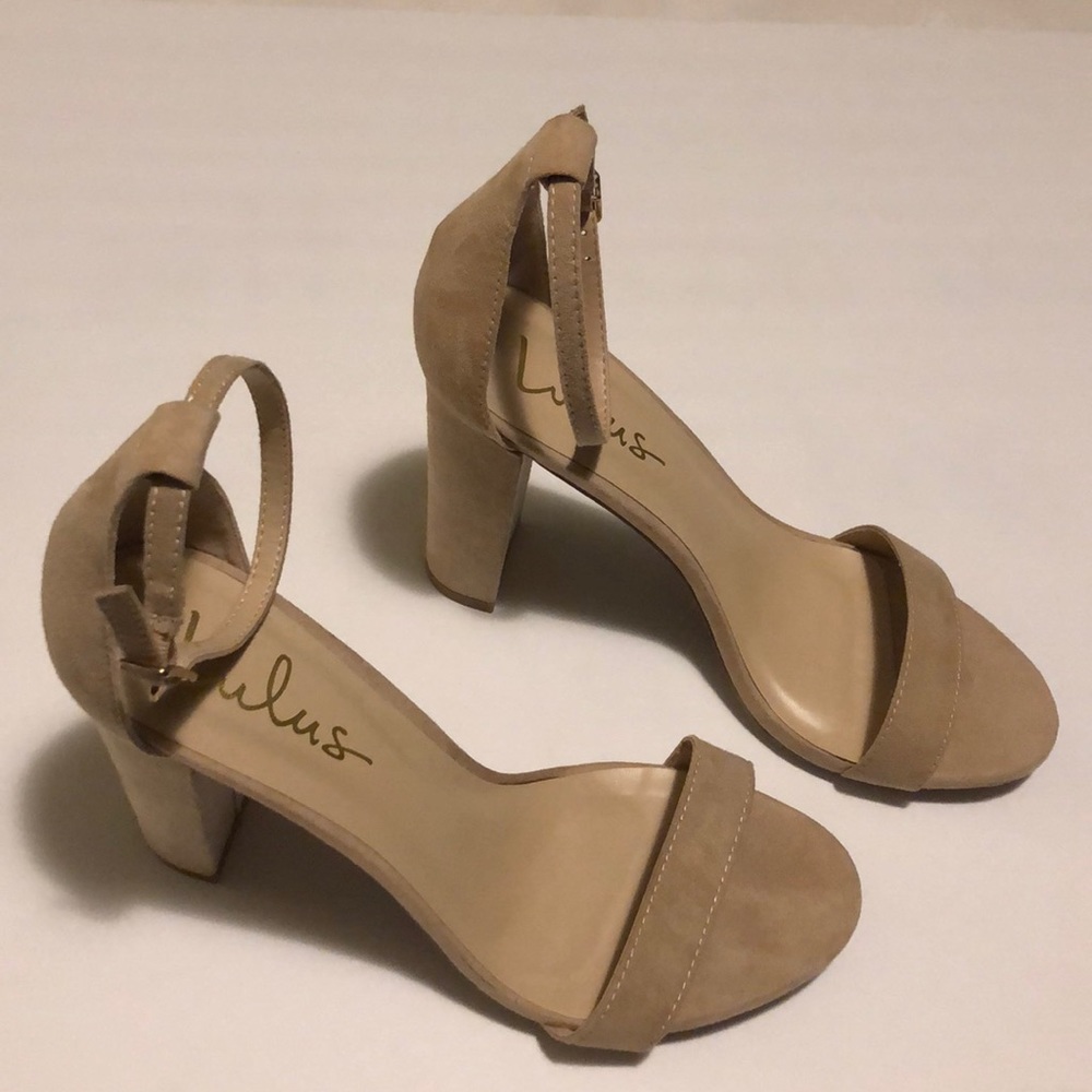 Lulus 4” block heels with ankle strap
